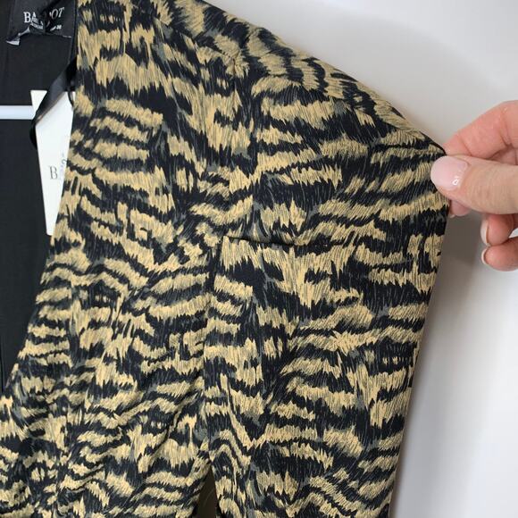 Bardot Animal Sketch Faux Wrap Mini Dress Sz XS 4 - Picture 5 of 6